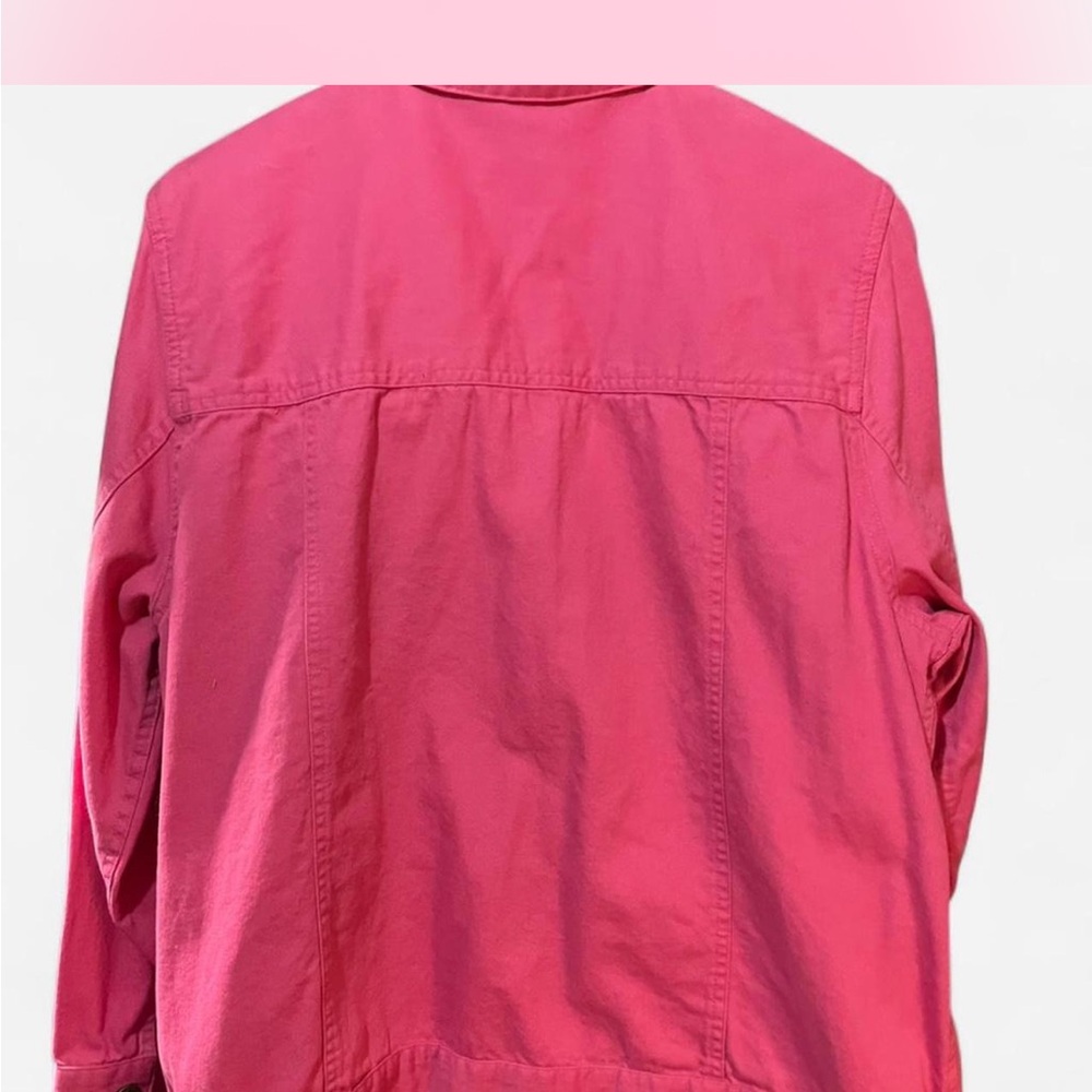 Charter Club Vibrant Pink Jean Jacket - Picture 2 of 6